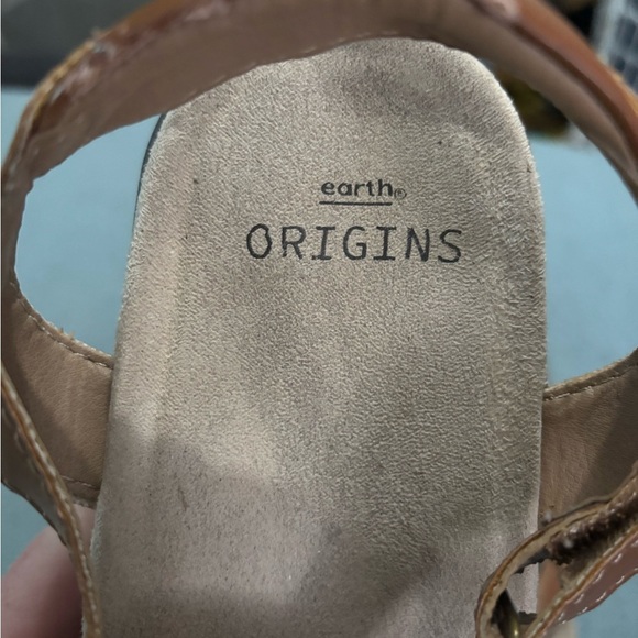 Cottagecore Earth Origins Women's Tan Memory Fit Leather Sandals - Picture 2 of 9